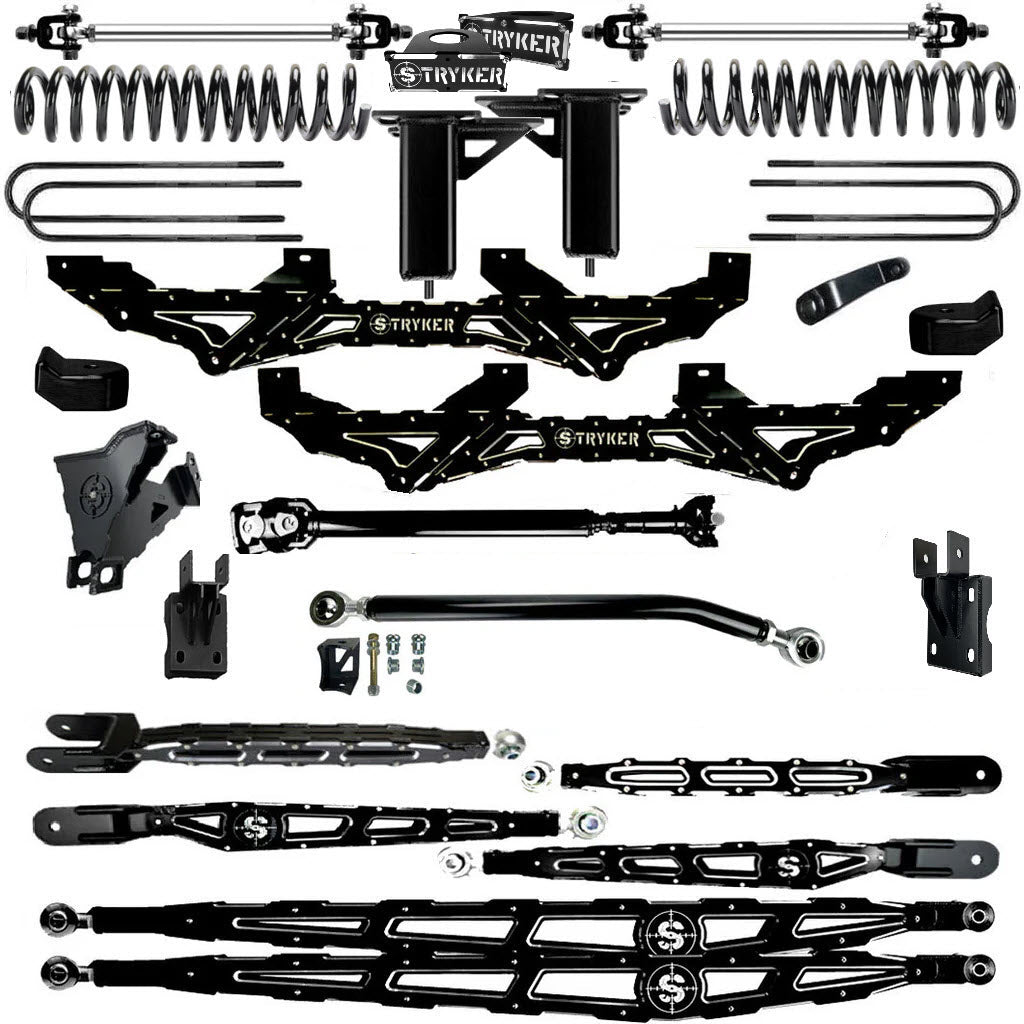 LONG ARM 10" F250 F350 4-LINK "NEW CRADLE" LIFT KIT 2023 to 2026 SUPER DUTY