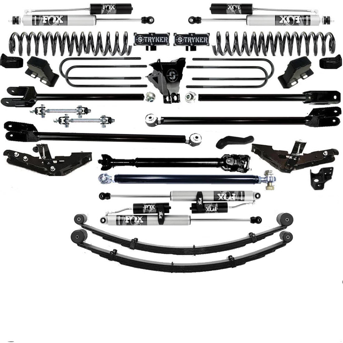 TUBE LONG ARM 12" F250 F350 4-LINK LIFT KIT 2011-2016 SUPER DUTY 4WD
