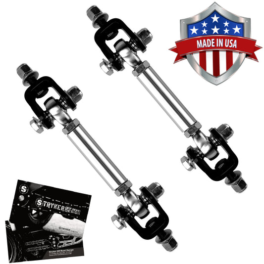 Billet Aluminum Extreme Articulation Sway Bar End Link Kit (Pair) for 2011-2026 Ford Super Duty