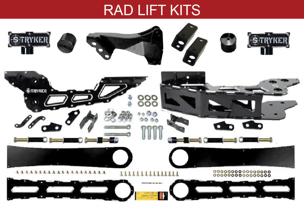 3.5" F250 F350 Badged RADIUS ARM  DROP LIFT KIT for 2023 to 2024 SUPER DUTY