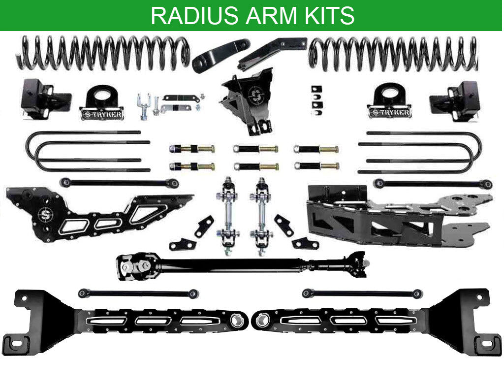 2017 TO 2022 8" F450 F550 FABRICATED RADIUS ARM LIFT KIT