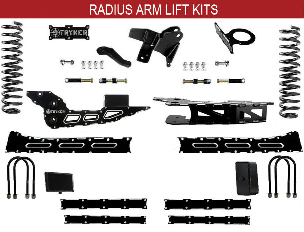 4" RAM 3500 Radius Arm Badged LIFT KIT 2013* TO 2018 DODGE RAM