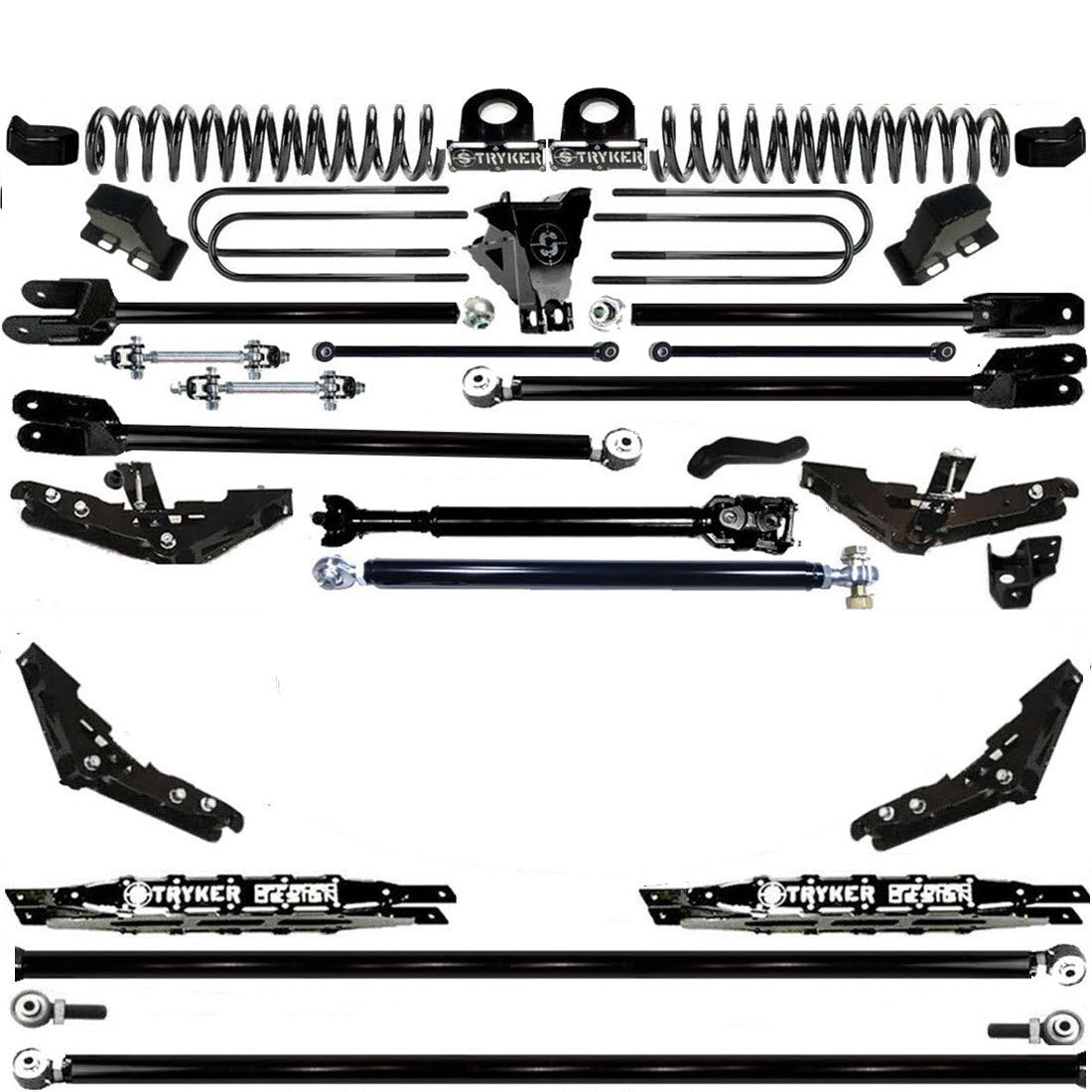 TUBE LONG ARM 10" F450 4-LINK LIFT KIT 2017-2022 SUPER DUTY