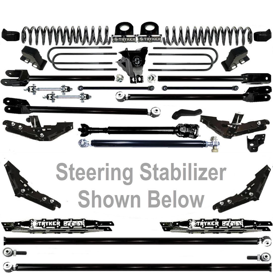 TUBE LONG ARM 10" F450 4-LINK LIFT KIT 2017-2022 SUPER DUTY