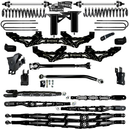 LONG ARM 10" F250 F350 4-LINK "NEW CRADLE" LIFT KIT 2023 to 2024 SUPER DUTY