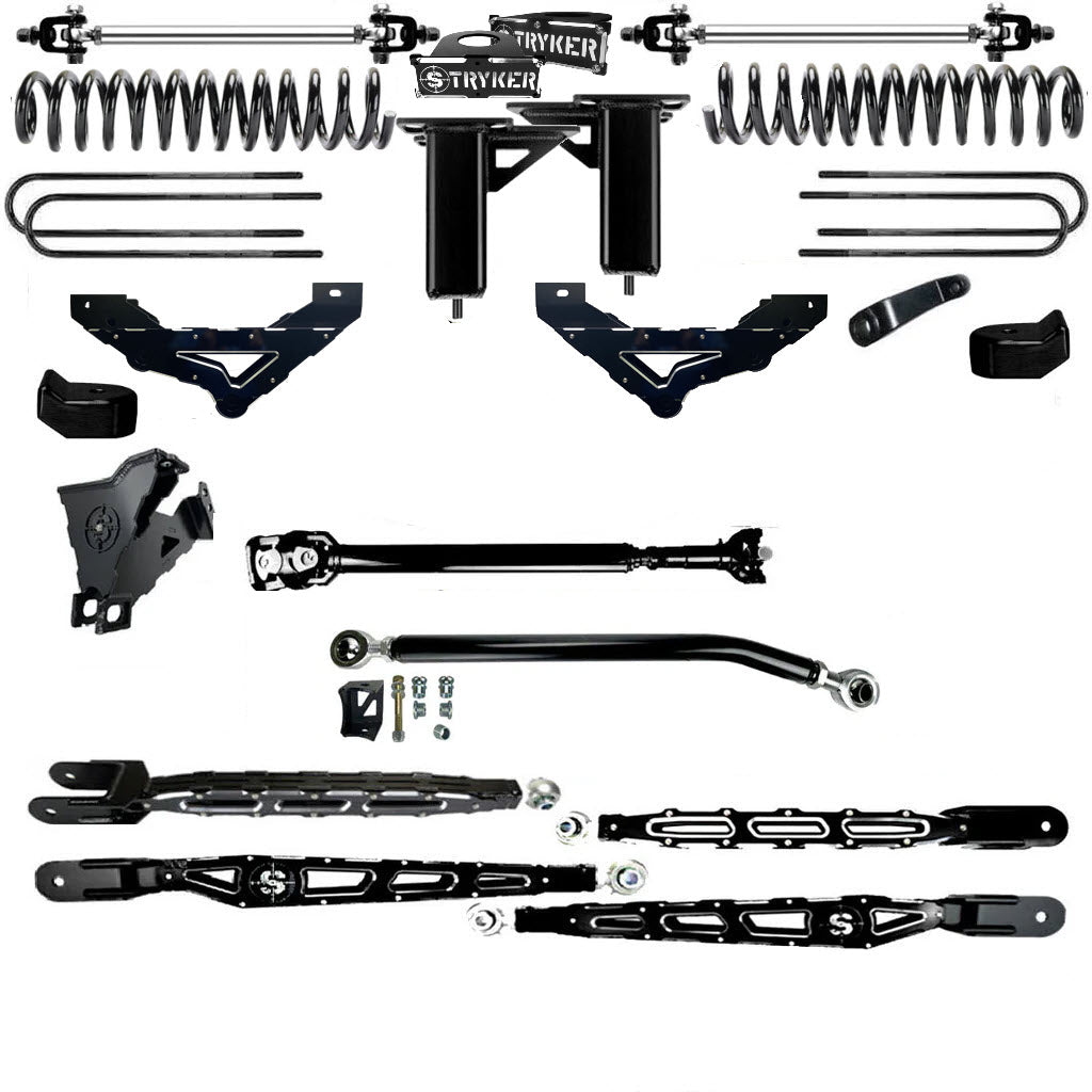 LONG ARM 10" F250 F350 4-LINK "NEW CRADLE" LIFT KIT 2023 to 2024 SUPER DUTY