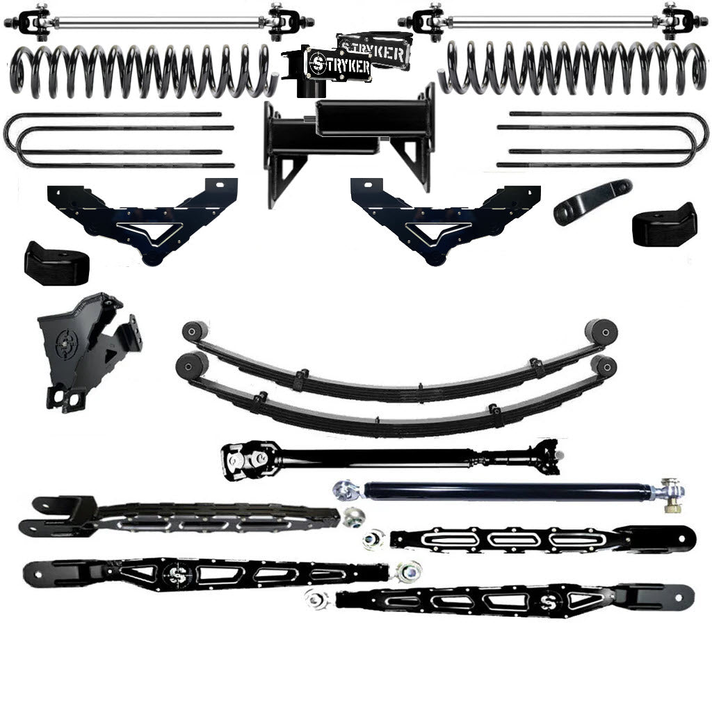 LONG ARM 12" F250 F350 4-LINK "NEW CRADLE" LIFT KIT 2023 to 2024 SUPER DUTY