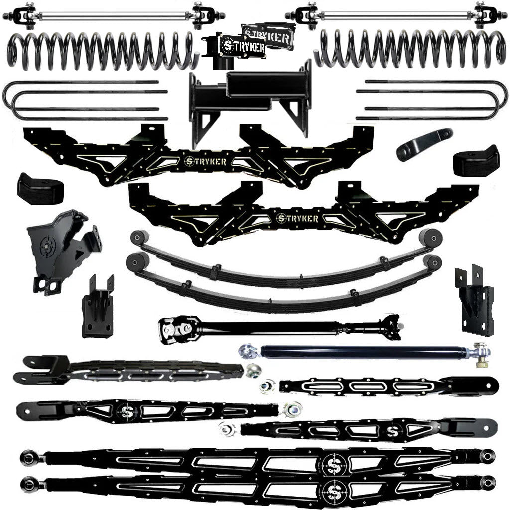 LONG ARM 12" F250 F350 4-LINK "NEW CRADLE" LIFT KIT 2023 to 2024 SUPER DUTY