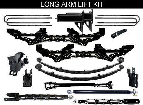 LONG ARM 14" F250 F350 4-LINK "NEW CRADLE" LIFT KIT 2023 to 2024 SUPER DUTY