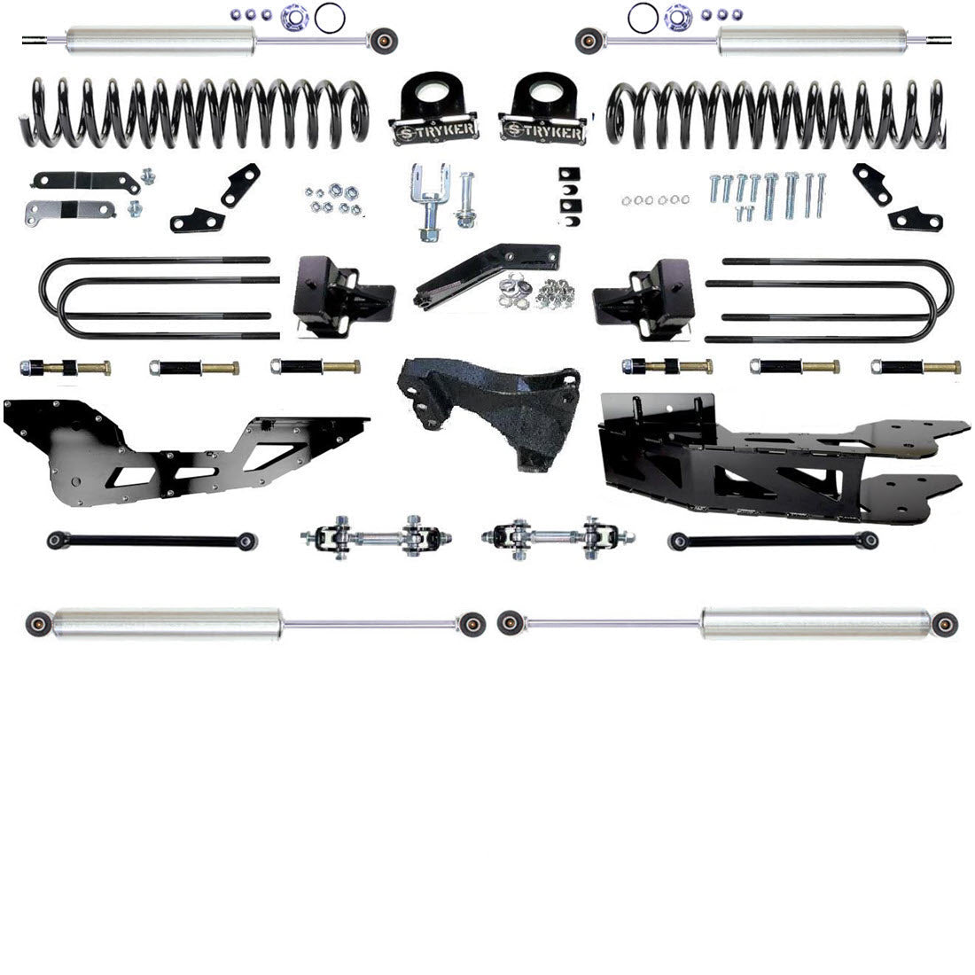 4.5" F450 F550 RADIUS ARM Badged DROP LIFT KIT 2023 to 2024 SUPER DUTY