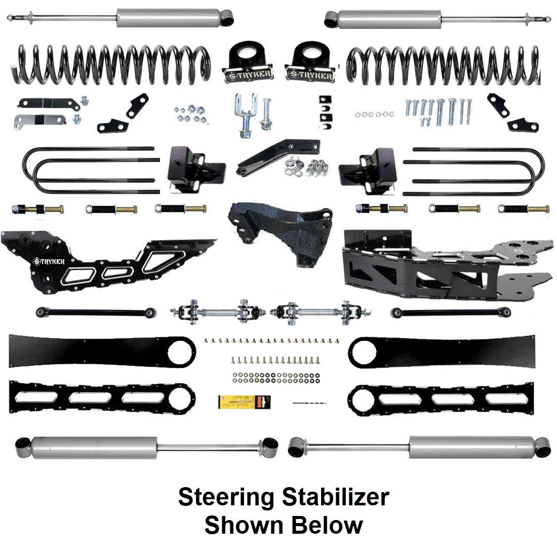 4.5" F450 F550 RADIUS ARM Badged DROP LIFT KIT 2023 to 2024 SUPER DUTY