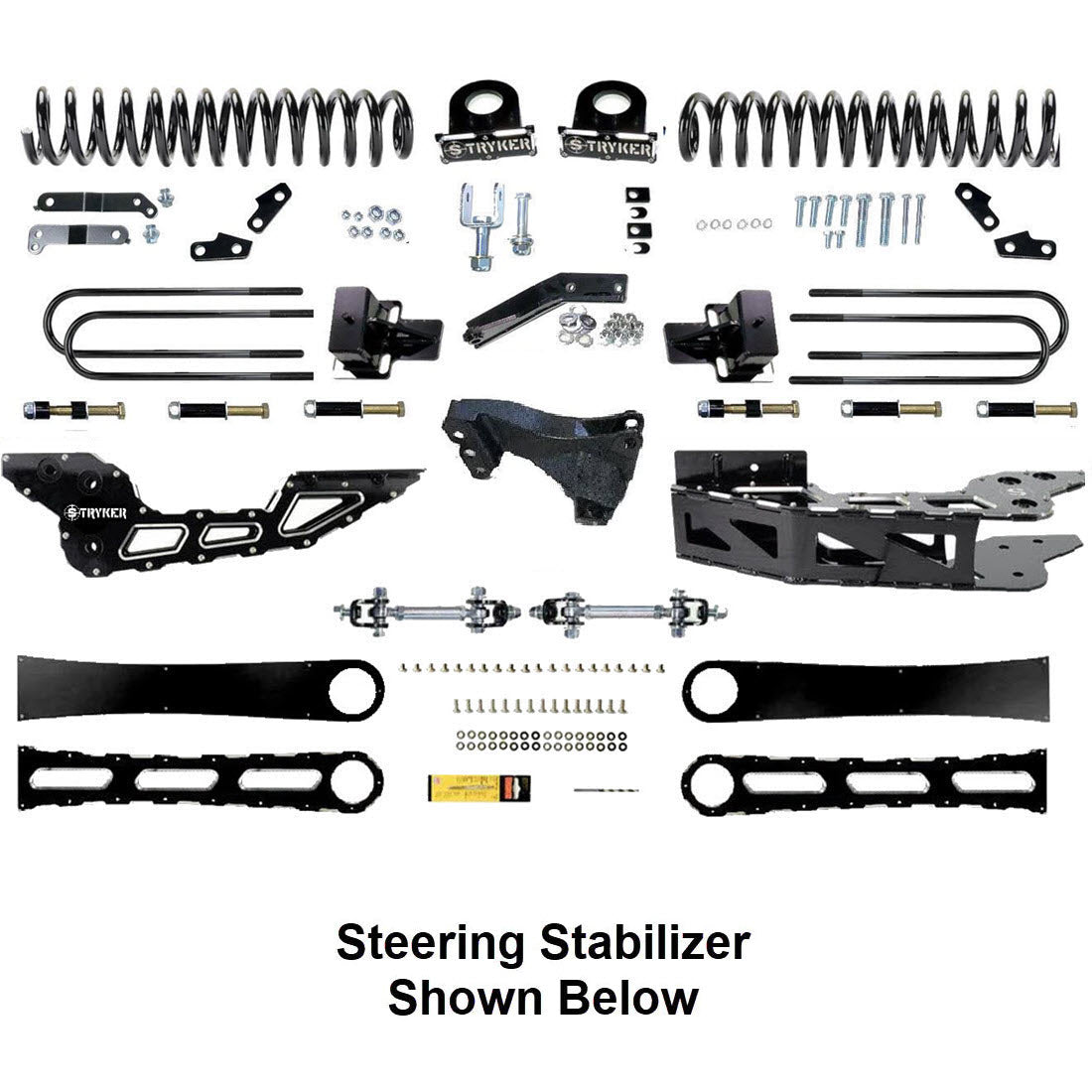 4.5" F250 F350 RADIUS BADGED ARM DROP LIFT KIT 2023 to 2024 SUPER DUTY