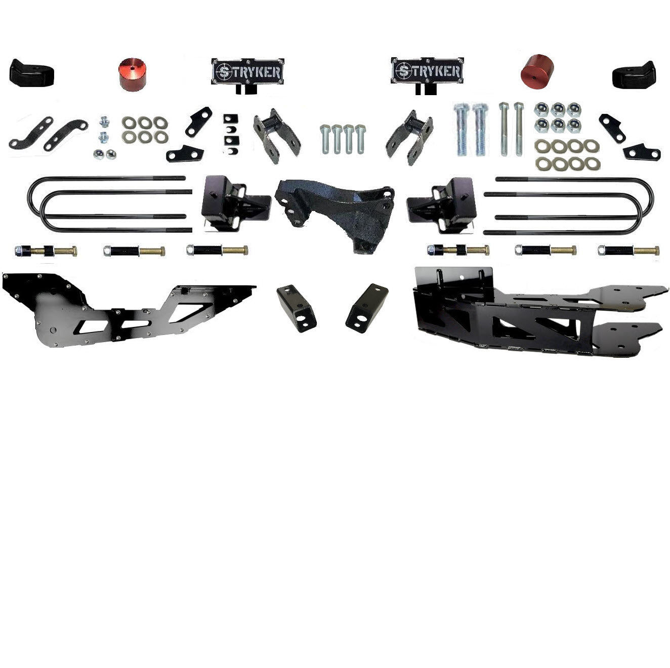 3.5" F450 F550 Badged RADIUS ARM DROP LIFT KIT FOR 2023 to 2024 SUPER DUTY