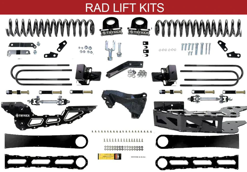 4.5" F250 F350 RADIUS BADGED ARM DROP LIFT KIT 2023 to 2024 SUPER DUTY