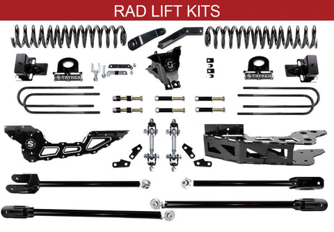 6" F250 F350 Tube 4-LINK LIFT KIT FOR 2011 TO 2016