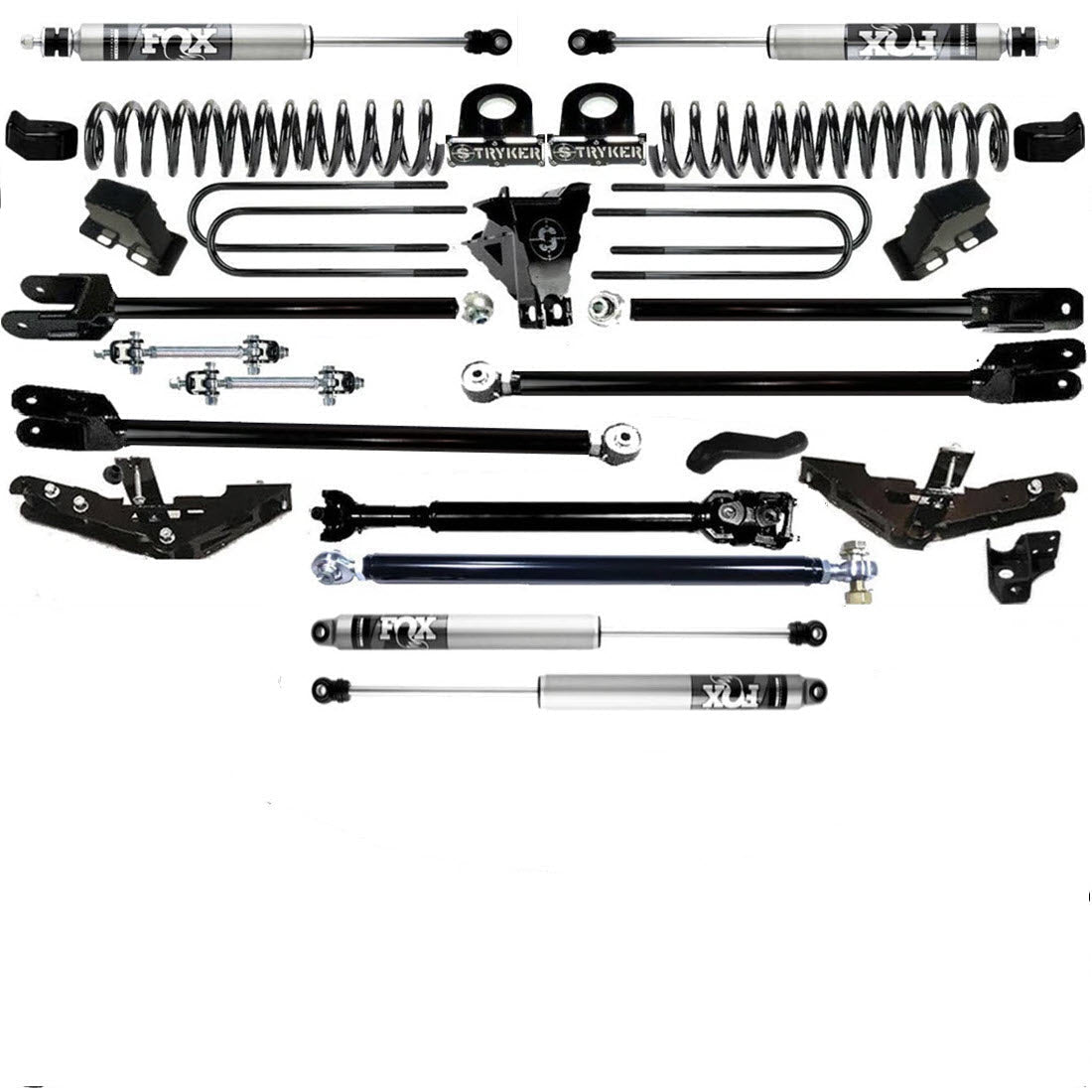 TUBE LONG ARM 10" F250 F350 4-LINK LIFT KIT 2011-2016 SUPER DUTY