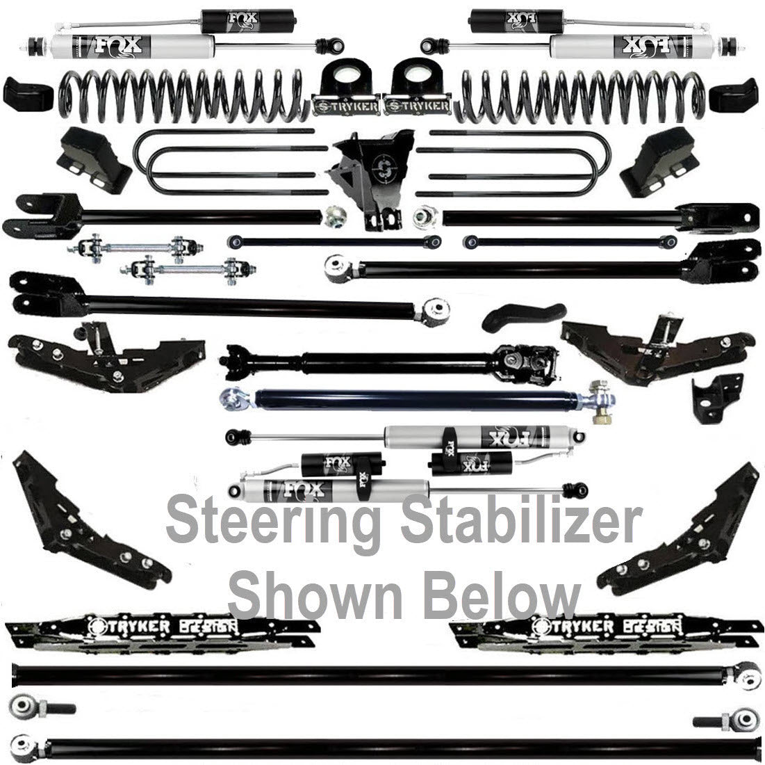 TUBE LONG ARM 10" F450 4-LINK LIFT KIT 2023 to 2024 SUPER DUTY