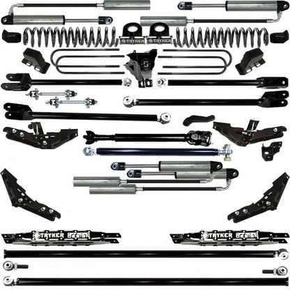 TUBE LONG ARM 10" F250 F350 4-LINK LIFT KIT 2017-2022 SUPER DUTY