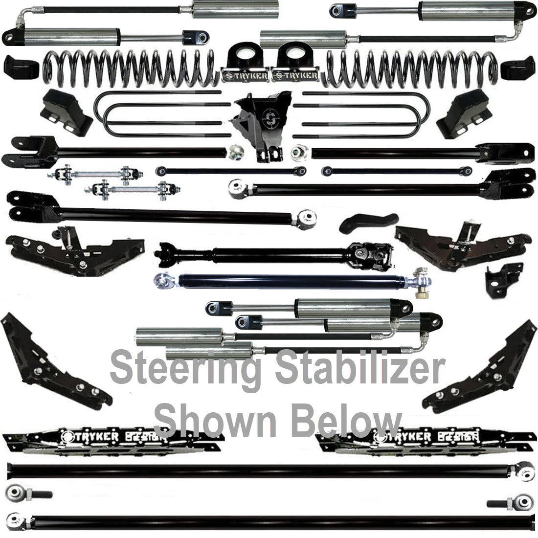 TUBE LONG ARM 10" F450 4-LINK LIFT KIT 2023 to 2024 SUPER DUTY