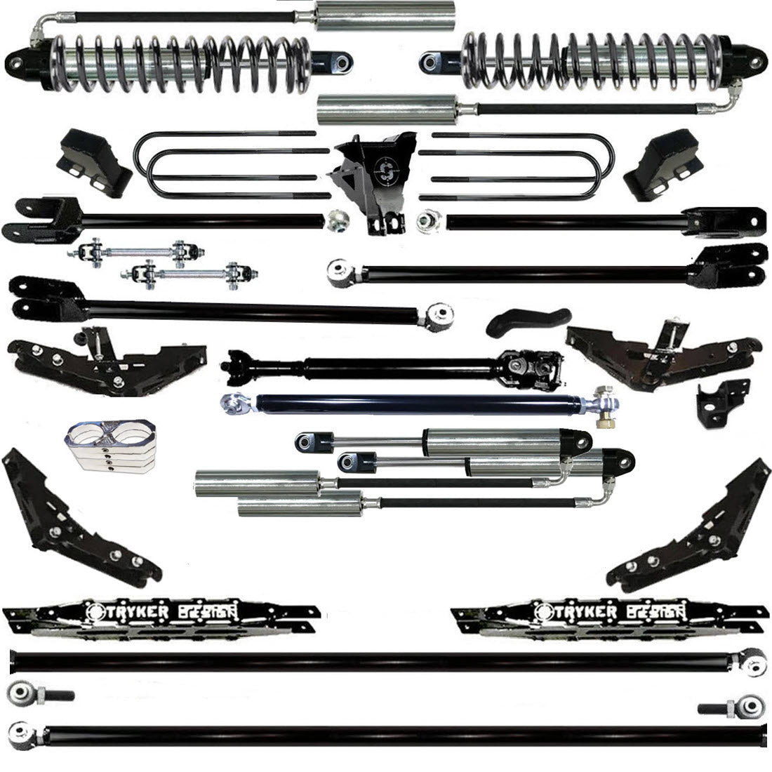 TUBE LONG ARM 10" F250 F350 4-LINK LIFT KIT 2023 to 2024 SUPER DUTY