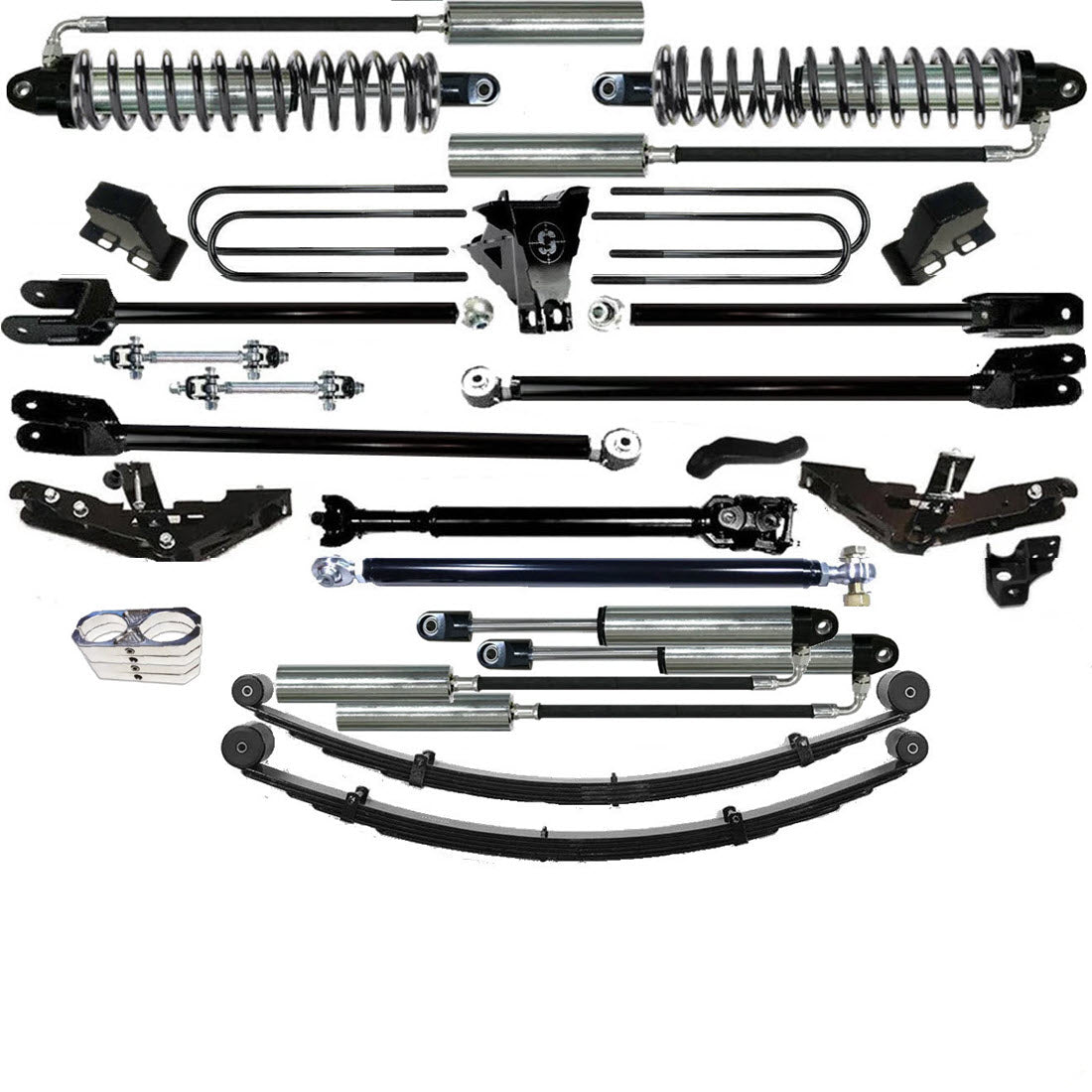 TUBE LONG ARM 12" F250 F350 4-LINK LIFT KIT 2017-2022 SUPER DUTY 4WD