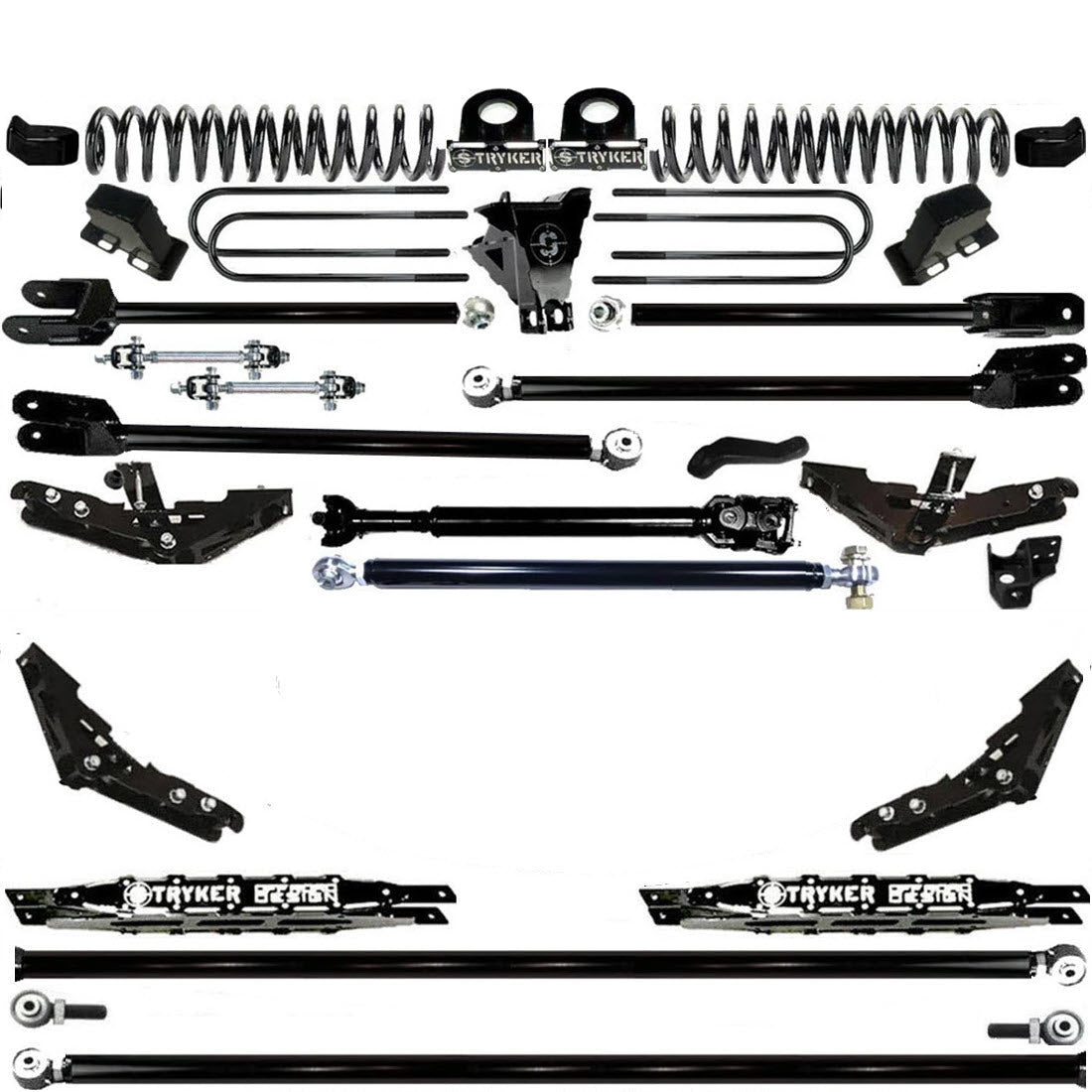 TUBE LONG ARM 10" F250 F350 4-LINK LIFT KIT 2023 to 2024 SUPER DUTY