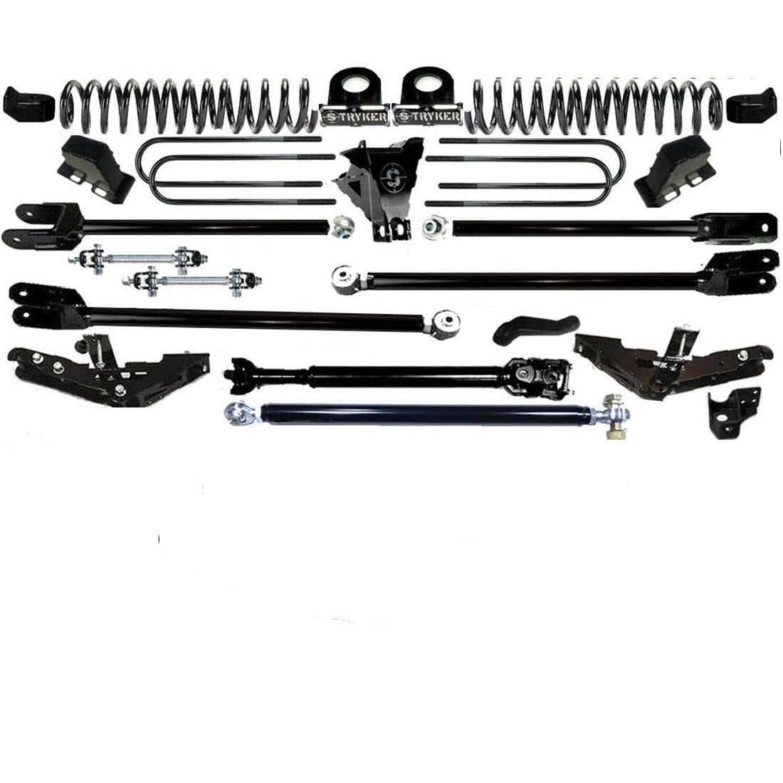 TUBE LONG ARM 10" F250 F350 4-LINK LIFT KIT 2011-2016 SUPER DUTY