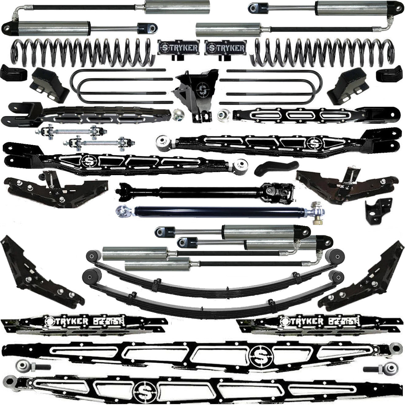 LONG ARM 12" F250 F350 4-LINK LIFT KIT 2017-2022 SUPER DUTY