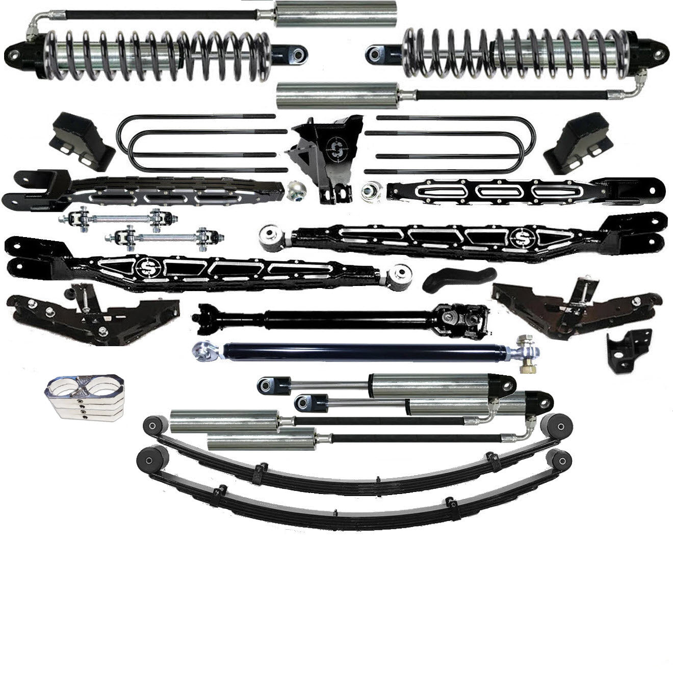 LONG ARM 12" F250 F350 4-LINK LIFT KIT 2017-2022 SUPER DUTY