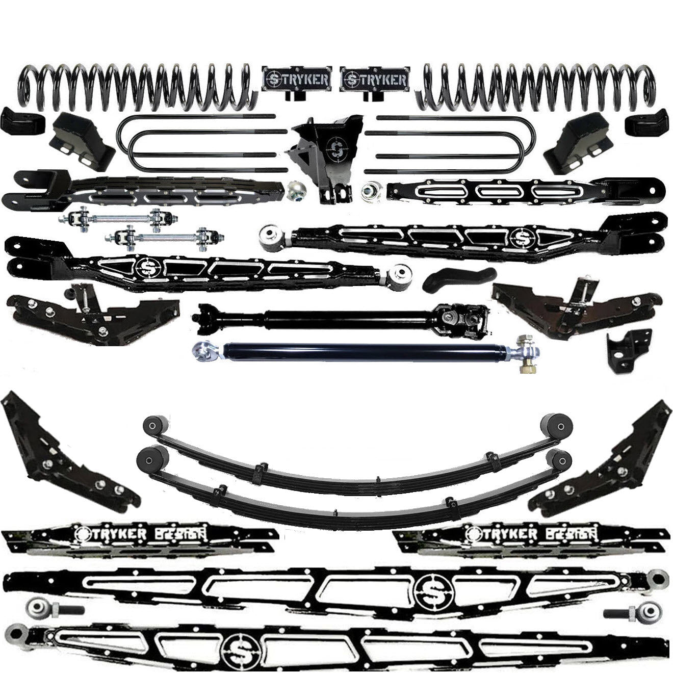 LONG ARM 12" F250 F350 4-LINK LIFT KIT 2017-2022 SUPER DUTY