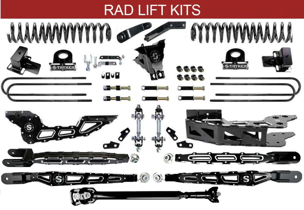 8" RAD F250 F350 4-LINK LIFT KIT 2011-2016 SUPER DUTY