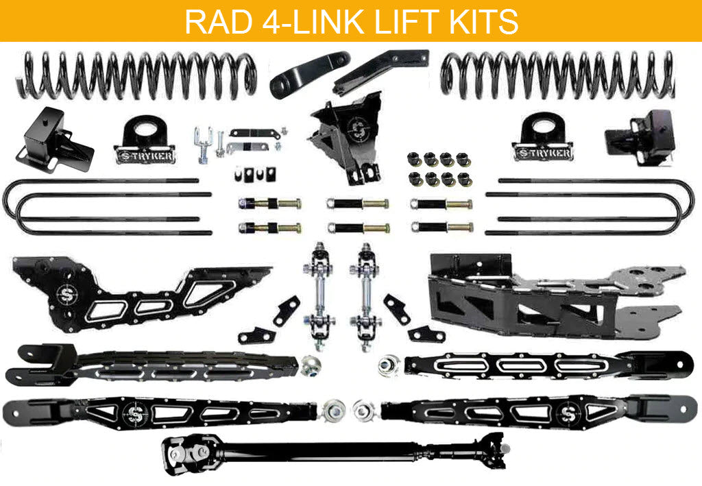 8" RAD F250 F350 4-LINK LIFT KIT 2023 to 2024 SUPER DUTY