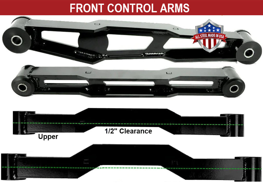 1994 - 2013 Dodge Ram 1500/2500/3500 High Clearance Fabricated Control Arms for Stock to 7" Lift