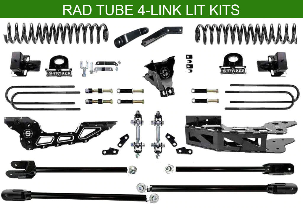 6" F250 F350 Tube 4-LINK LIFT KIT FOR 2023 to 2024