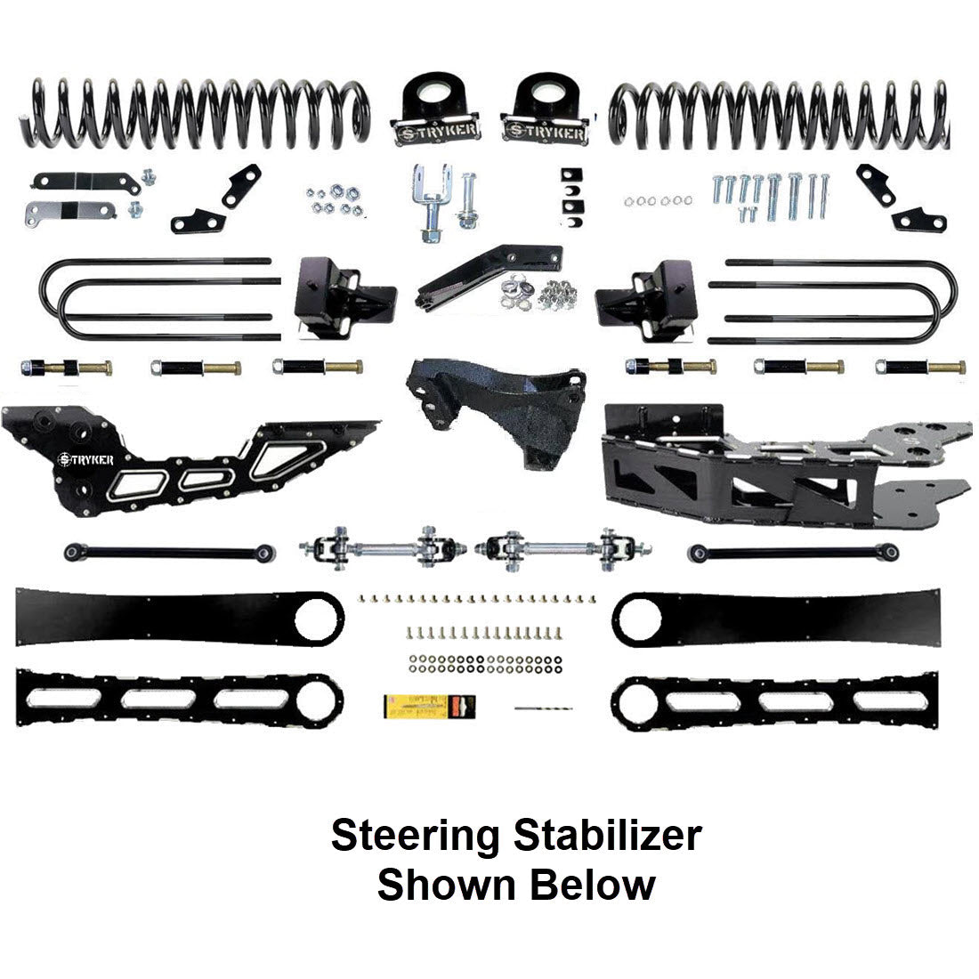 4.5" F450 F550 RADIUS ARM Badged DROP LIFT KIT 2023 to 2024 SUPER DUTY