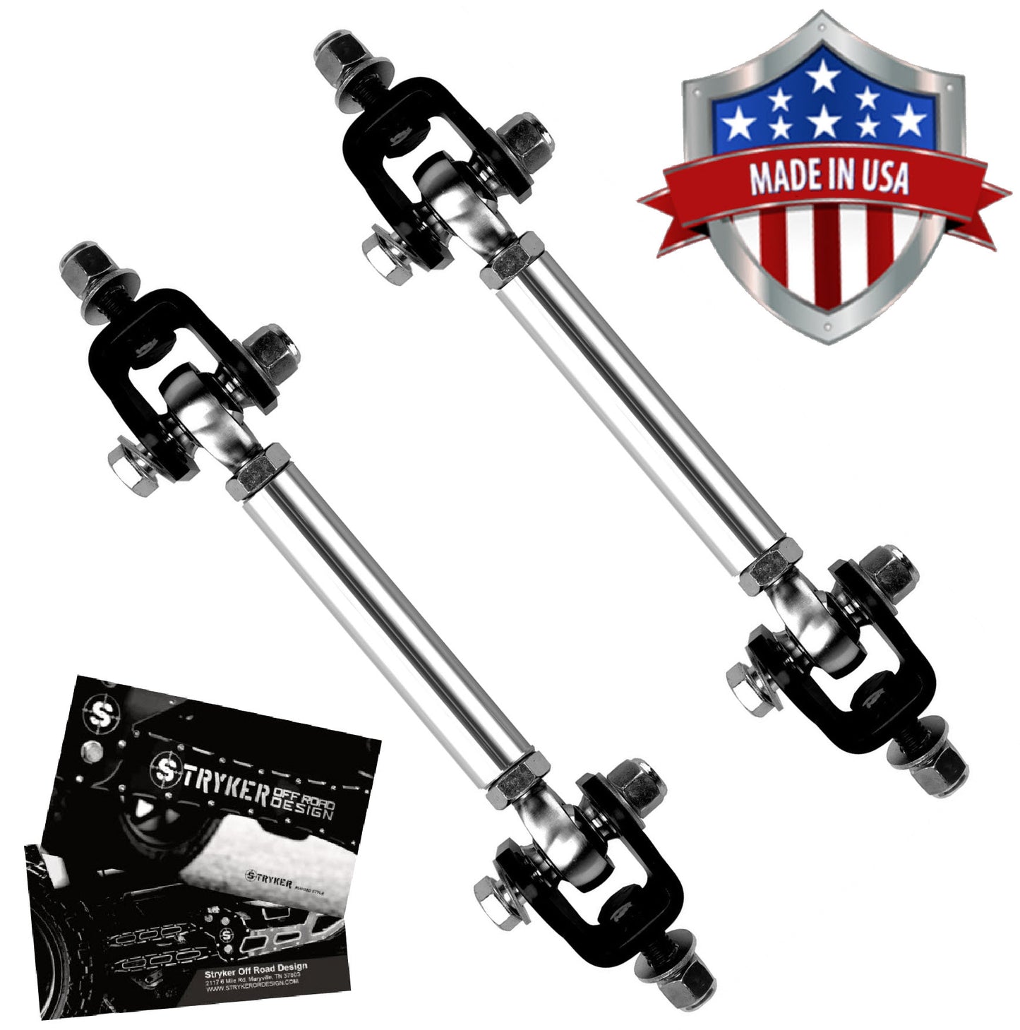 Billet Aluminum Extreme Articulation Sway Bar End Link Kit (Pair) for 2011-2024 Ford Super Duty